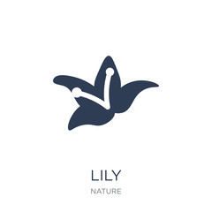 Lily icon. Trendy flat vector Lily icon on white background from nature collection