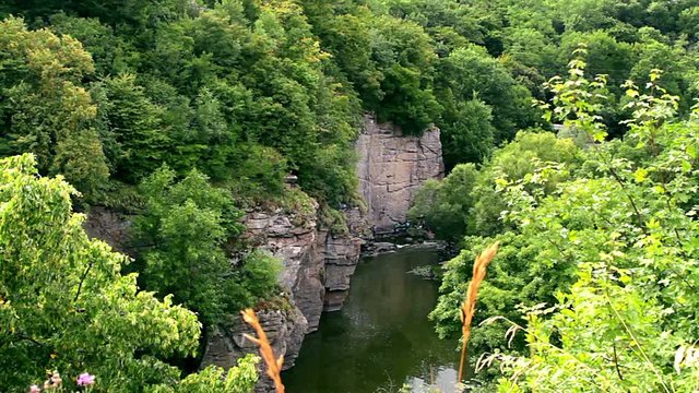 climbers to conquer the rock above the river, rock above the river, alpinists before climbing, climbers in buky canyon, climbing in a gorge above the river, ukraine buki canyon