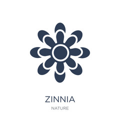 Zinnia icon. Trendy flat vector Zinnia icon on white background from nature collection