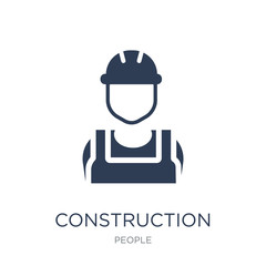 Construction worker icon. Trendy flat vector Construction worker icon on white background from People collection