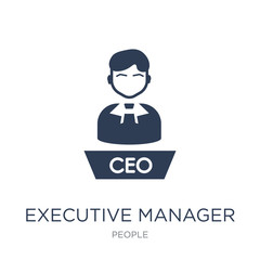 Executive Manager icon. Trendy flat vector Executive Manager icon on white background from People collection