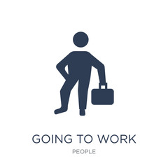 Going to work icon. Trendy flat vector Going to work icon on white background from People collection