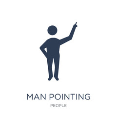 Man pointing icon. Trendy flat vector Man pointing icon on white background from People collection