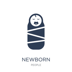 Newborn icon. Trendy flat vector Newborn icon on white background from People collection