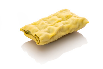 Mautlasche weiß isoliert
