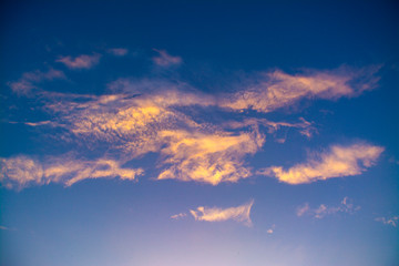 Sky with clouds at sunset