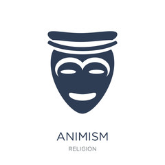 animism icon. Trendy flat vector animism icon on white background from Religion collection