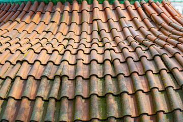 Tiling on a quaintly curved roof