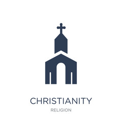 Christianity icon. Trendy flat vector Christianity icon on white background from Religion collection