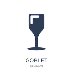 Goblet icon. Trendy flat vector Goblet icon on white background from Religion collection