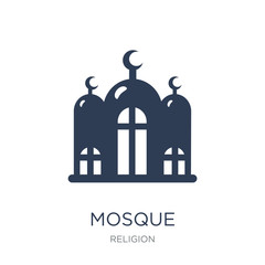 Mosque icon. Trendy flat vector Mosque icon on white background from Religion collection