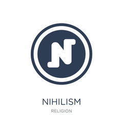 nihilism icon. Trendy flat vector nihilism icon on white background from Religion collection