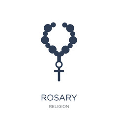 Rosary icon. Trendy flat vector Rosary icon on white background from Religion collection