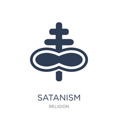 Obraz premium Satanism icon. Trendy flat vector Satanism icon on white background from Religion collection