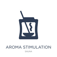 Aroma stimulation icon. Trendy flat vector Aroma stimulation icon on white background from sauna collection