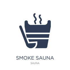 Smoke sauna icon. Trendy flat vector Smoke sauna icon on white background from sauna collection