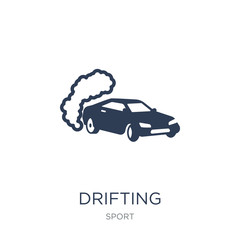 drifting icon. Trendy flat vector drifting icon on white background from sport collection © t-vector-icons