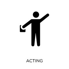 Acting icon. Acting symbol design from Activity and Hobbies collection.