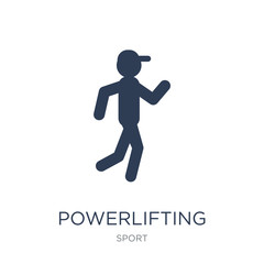 powerlifting icon. Trendy flat vector powerlifting icon on white background from sport collection