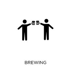 Brewing icon. Brewing symbol design from Activity and Hobbies collection.