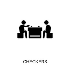 Checkers icon. Checkers symbol design from Activity and Hobbies collection.