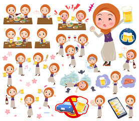 Arab women orange Hijab_alcohol