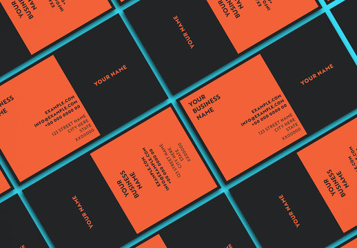 Black and Orange Business Card Layout