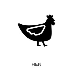 Hen icon. Hen symbol design from Agriculture, Farming and Gardening collection.