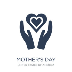 Mother's day icon. Trendy flat vector Mother's day icon on white background from United States of America collection