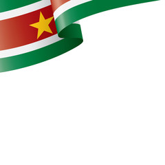Suriname flag, vector illustration on a white background