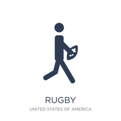 Fototapeta na wymiar Rugby icon. Trendy flat vector Rugby icon on white background from United States of America collection