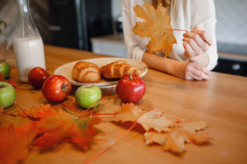 Obraz na płótnie Canvas Autumn sseries in the Kitchen, melancholy and warm.