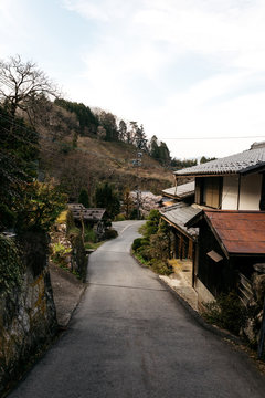 view of small traditional home in japanese village country side remote beautiful location