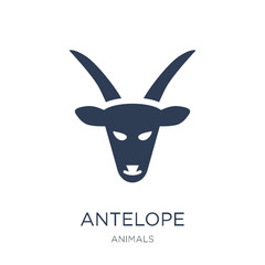 Antelope icon. Trendy flat vector Antelope icon on white background from animals collection