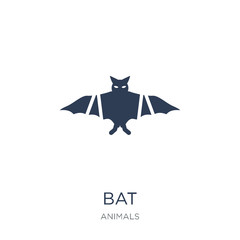 Bat icon. Trendy flat vector Bat icon on white background from animals collection