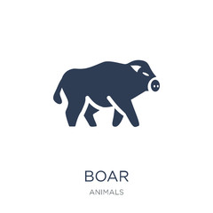 Fototapeta premium Boar icon. Trendy flat vector Boar icon on white background from animals collection