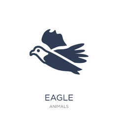 Eagle icon. Trendy flat vector Eagle icon on white background from animals collection