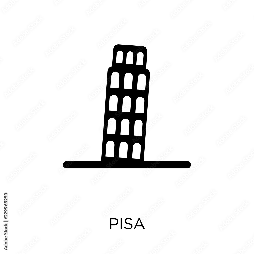 Wall mural pisa icon. pisa symbol design from architecture collection.