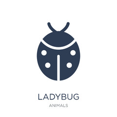 Ladybug icon. Trendy flat vector Ladybug icon on white background from animals collection