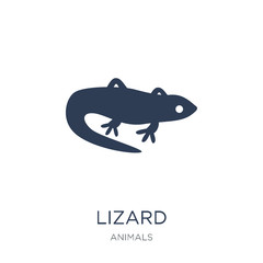 Lizard icon. Trendy flat vector Lizard icon on white background from animals collection