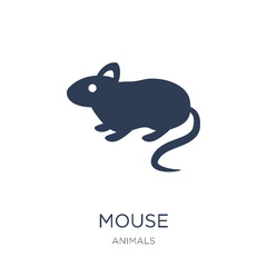 Mouse icon. Trendy flat vector Mouse icon on white background from animals collection