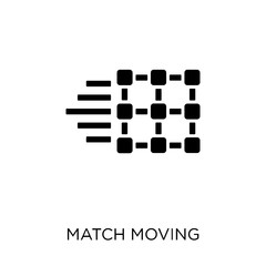 Match moving icon. Match moving symbol design from Artificial Intellegence collection. Simple element vector illustration. Can be used in web and mobile.