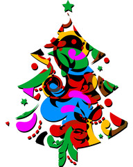 abstract christmas tree