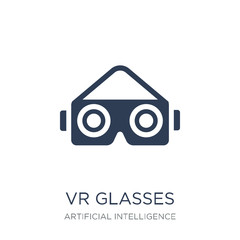 Vr glasses icon. Trendy flat vector Vr glasses icon on white bac