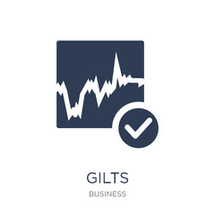 Gilts icon. Trendy flat vector Gilts icon on white background from Business collection