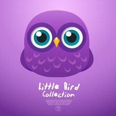Cute Baby owl : Vector Illustration
