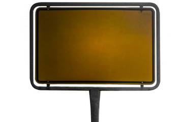 Ortseingangsschild isoliert auf Wei&szlig;