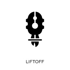 Liftoff icon. Liftoff symbol design from Astronomy collection. Simple element vector illustration. Can be used in web and mobile.