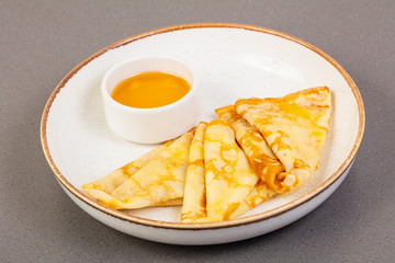 Pancakes with honey