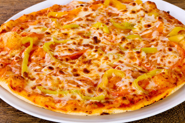 Pizza with bell pepper